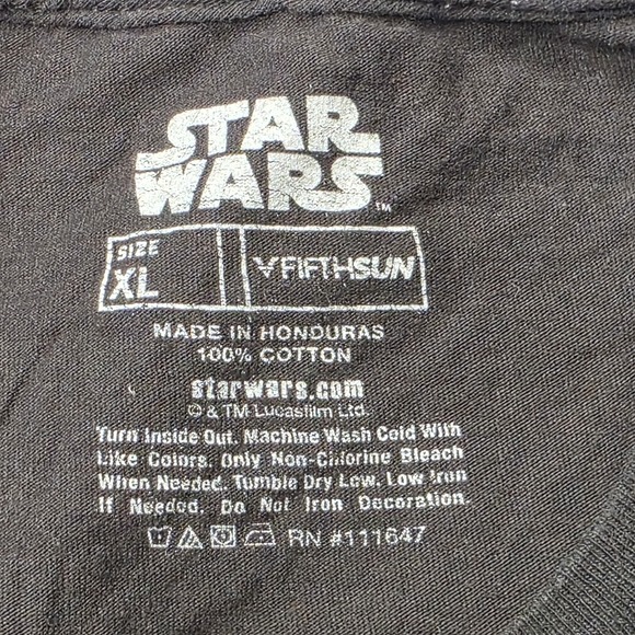 Star Wars Mandalorian Shirt Mens XL Black Fifth Sun Grogu Graphic Tee Disney - Picture 3 of 7